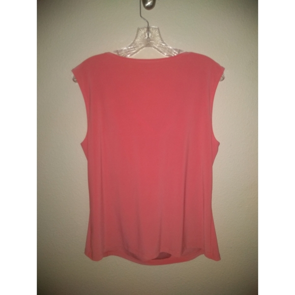 Dressbarn Salmon Peach Pink Cowl Neck Sleeveless - Picture 3 of 4